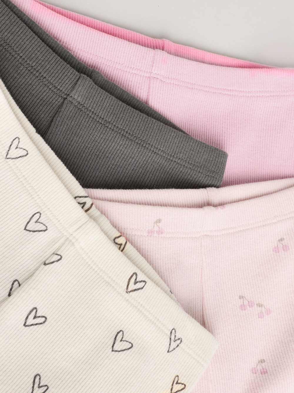 Легинсы для малышей Next E67-034, 4 шт., Серый, Светло-желтый, Розовый