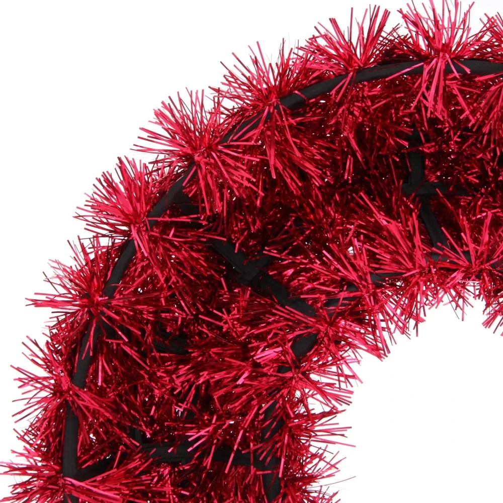 Венок декоративный TINSEL «Яркие переливы» 38 см, Красный