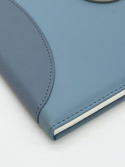 Блокнот В5 175*250мм линейка с магнитом 96 л серо-голубой (7699-3)