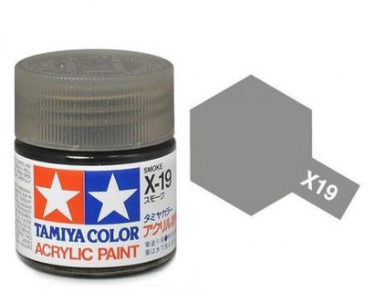 X-19 Краска Tamiya, Дымчатый (Smoke), акрил 10мл