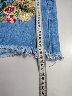 Юбка Koton джинсовая с вышивкой 42 размер