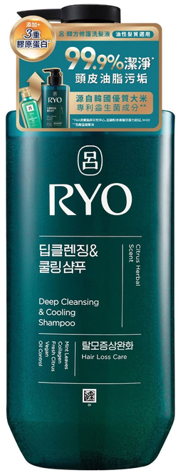 Ryo Deep Cleansing Cooling Shampoo шампунь для волос для глубокого очищения кожи головы
