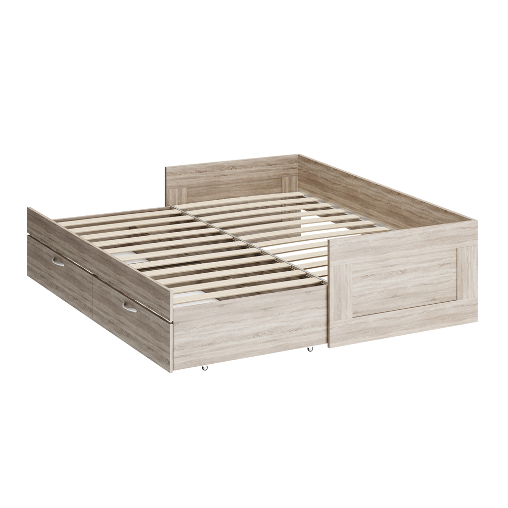 Кровать Сириус раздвижная 90(180)х200 (сонома)