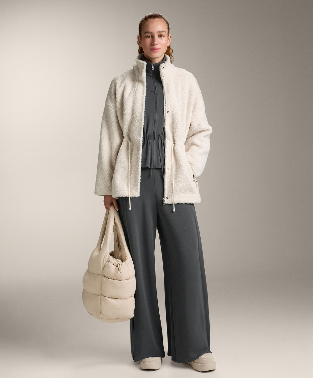 OYSHO Широкие брюки мягкие на ощупь с боковой складкой и модалом, асфальтовый