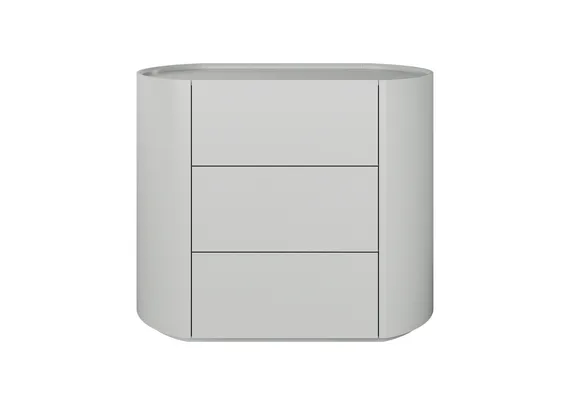 Комод Lagom 3 ящика ширина 90 см (светло-серый)