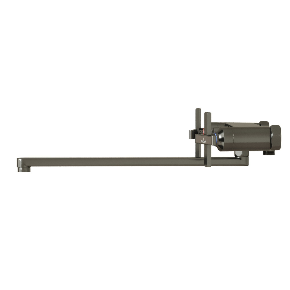 Смеситель для ванны и раковины 1/2 кер. MIXLINE ML38-02  "Graphite" ГРАФИТ