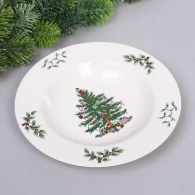 Тарелка керамическая «Ёлочка» для спагетти 21,7*3,4см