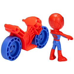 Hasbro Marvel Spidey Amazing Friends - фигурка Спайди на мотоцикле F4001 / артикул   F3714 F4001  / GTIN 5010993933358