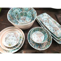 Блюдо 24*11*2,6 см прямоуг. Damask Blue пластик меламин P.L. Proff Cuisine