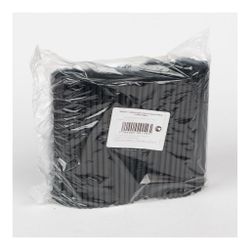 Трубочки 0,5*12,5 см прямые 400 шт черные пластик P.L.