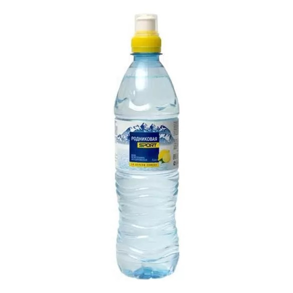 Родниковая Спорт Вода Негазированная со Вкусом Лимона 0,6л