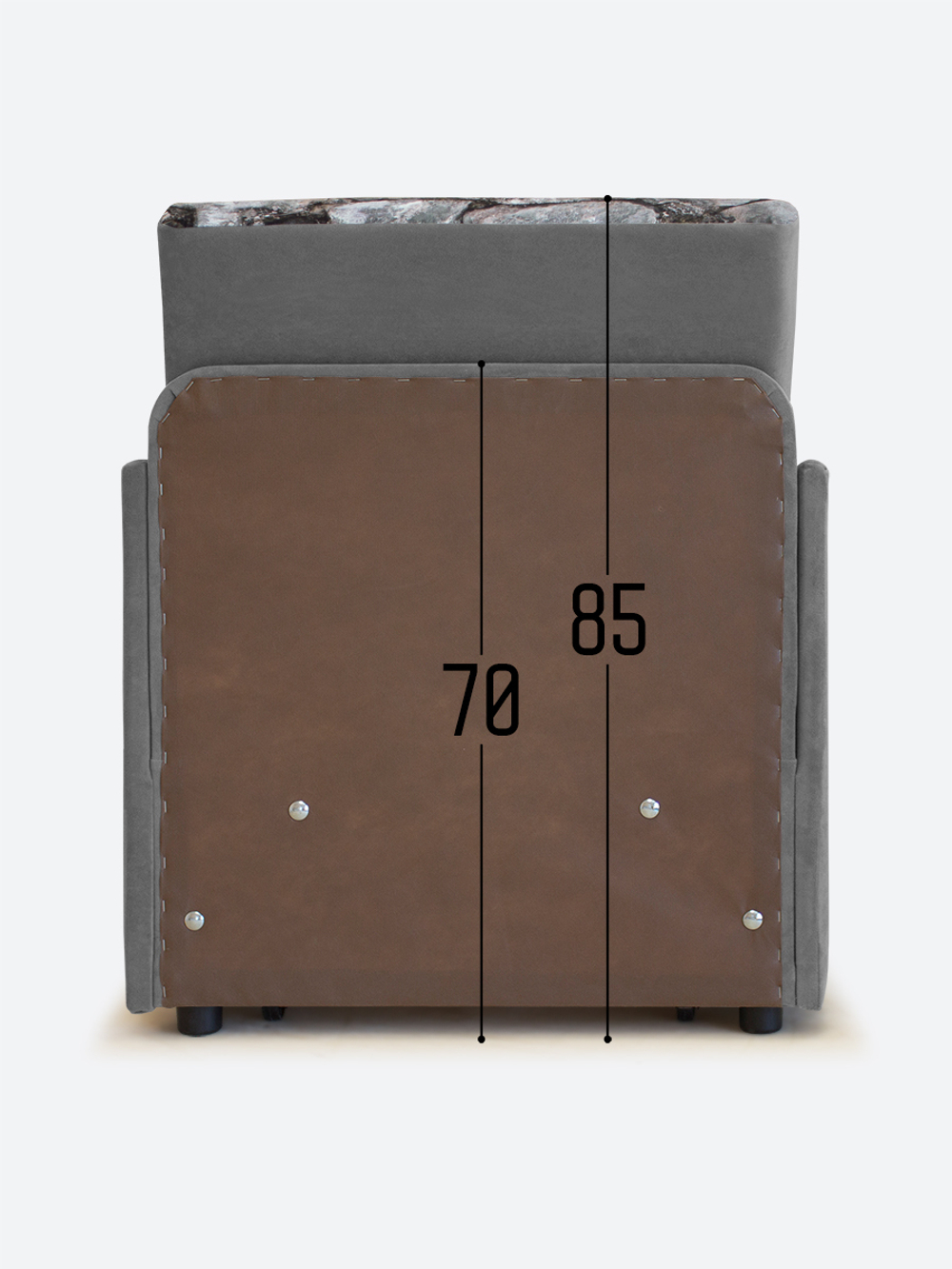 Кресло-кровать "Миник" с подлокотниками Candy Grey купон Тигр