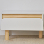 Журнальный столик, 120х62х40, Ола, с ящиком, белый / сосна, Dipriz