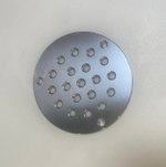 Решетка напольная круглая d 100мм из нержавеющей стали, отверстия