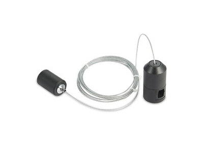 Donolux Magnet Modular System «CODE 1.2»,  подвес c одиночным фиксатором,  длина троса 3000 мм,  черный