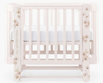 Детская кроватка-трансформер Happy baby Mommy Love в комплекте с расширением 160х70 pink