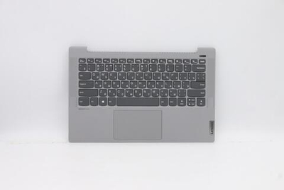 Верхняя панель с клавиатурой (топкейс) для ноутбука Lenovo IdeaPad 5-14IIL05. раскладка - русская, без подсветки, серая (5CB0Y89258), оригинал
