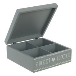 GAEM Шкатулка для чайных пакетиков, L18 W18 H7 см