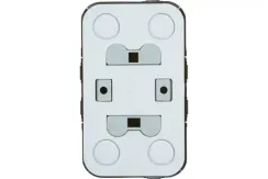 Розетка Makel Siva Ustu двойная без заземления накладная белый 15061