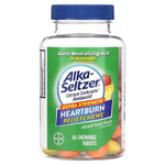 Alka-Seltzer, Жевательные таблетки для облегчения изжоги, с повышенной силой действия, фруктовое ассорти, 750 мг, 66 жевательных таблеток