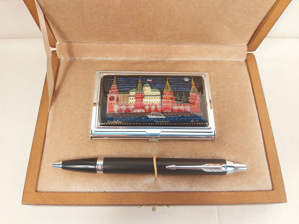 Набор подарочный "Москва" (визитница персональная, ручка)