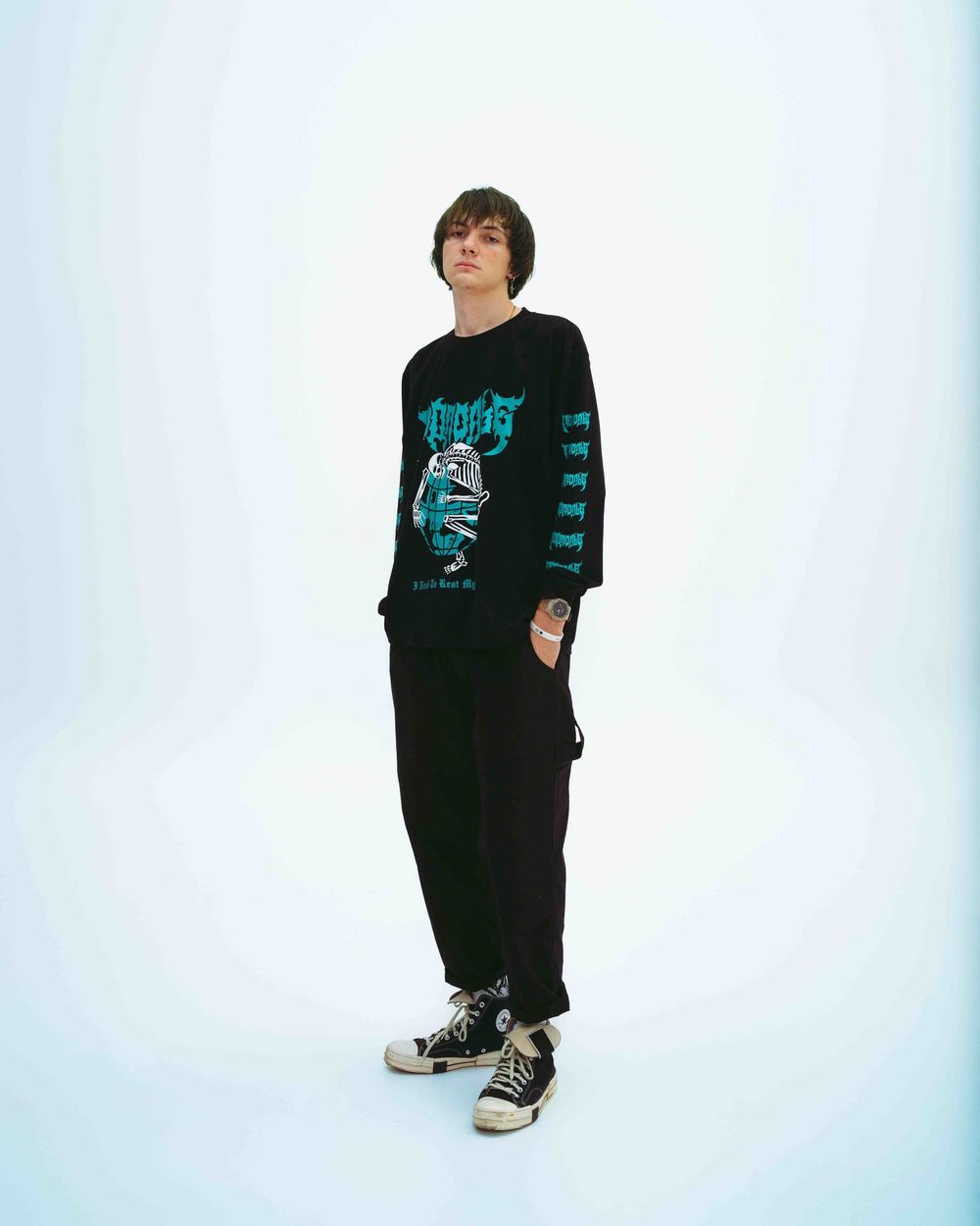 Лонгслив Подполье Sadness черный