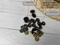 КНОПКА АЛЬФА сталь 15/12мм черная monc