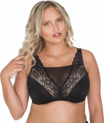 Бюстгальтер-топ plus size на косточках (Размер: 80I) (Цвет: черный)