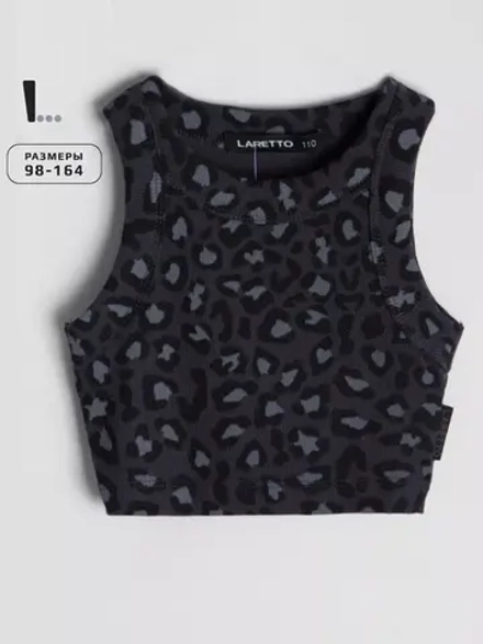 Летний кроп топ трикотажный детский