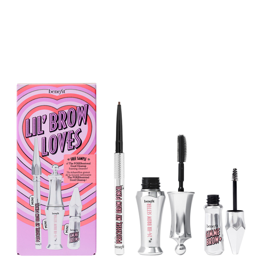 Benefit Lil' Brow Loves Mini Brow Set - Shade 4 Warm Deep Brown