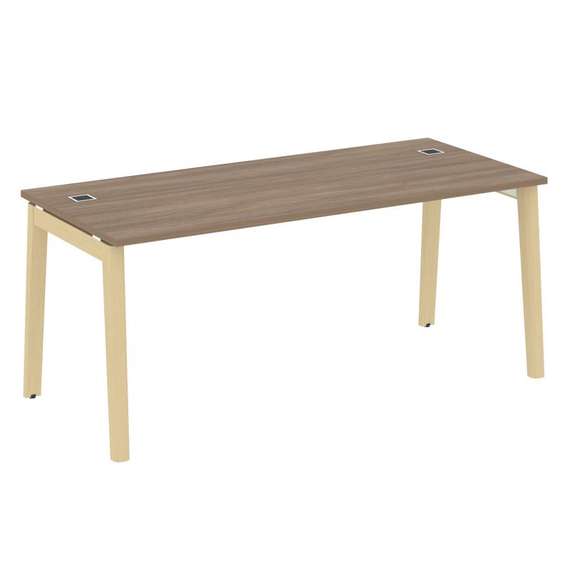 Onix Wood Direct Стол руководителя OW.SRR-5.8 Дуб Аризона/Дуб Светлый/Металл Белый 1780*800*750