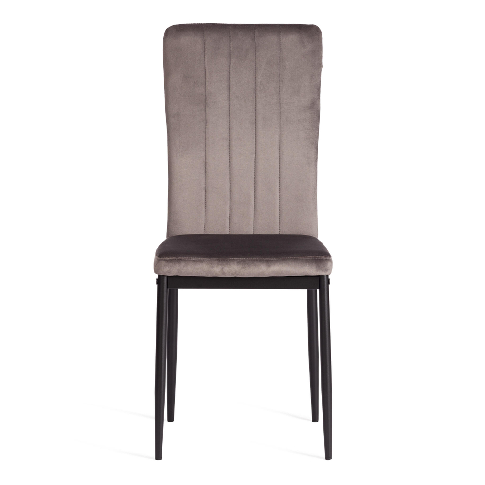 Стул VERTER (mod. 37-1) металл, флок, 47,8 х 41,5 х 97 см, Dark grey (темно-серый) HLR24 / черный