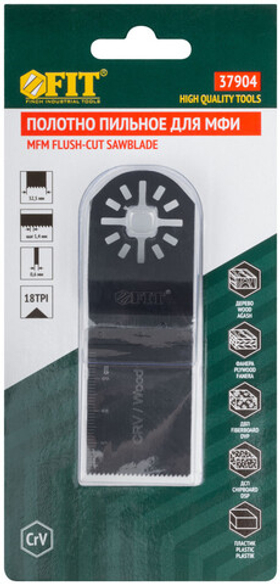 Полотно пильное фрезерованное ступенчатое, crv сталь, 32,5х0,6 мм FIT 37904