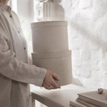 Набор коробок с крышкой IKEA RAGODLING (РОГОДЛИНГ), Бежевый, 18х24 см, 20х26 см, 2 шт