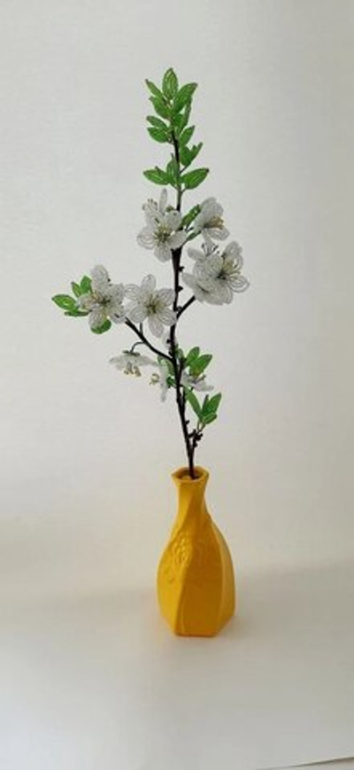 Ветка сливы из бисера 47см