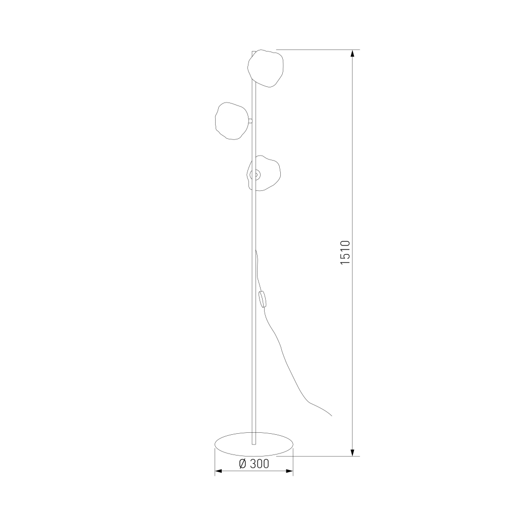 Напольный светильник со стеклянными плафонами 16150 Lava Brown