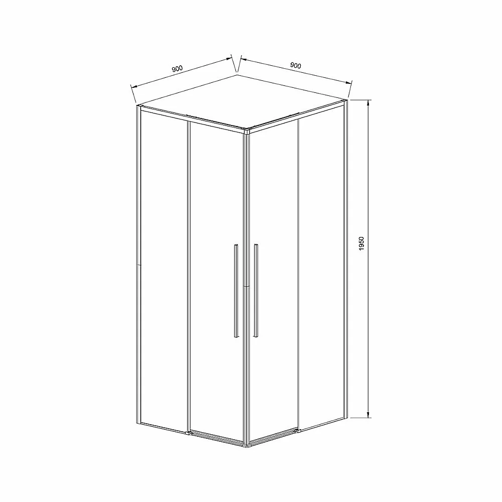 Душевой уголок Vincea Slim-N VSS-4SN900CLGM 90x90 стекло прозрачное/профиль вороненая сталь