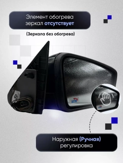 Зеркала Гранта Калина 1, 2 Датсун Наружная регулировка