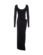 Платье Wave sleeve, Черный