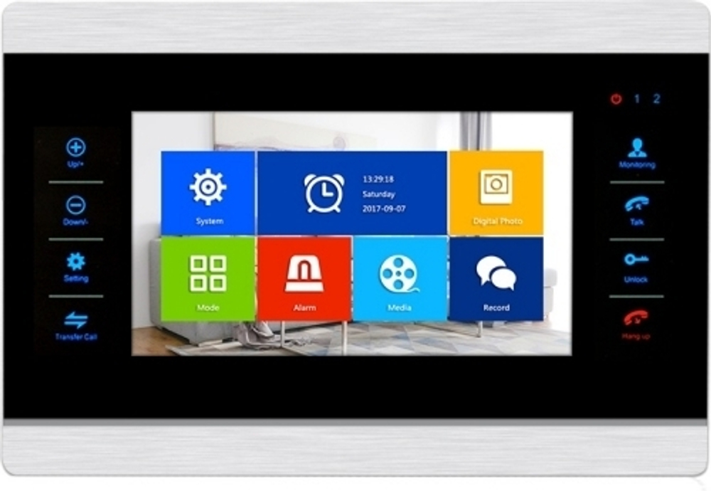 EVJ-72-FHD цветной FHD (1080P), 7 видеодомофон на две вызывные панели, слот microSD