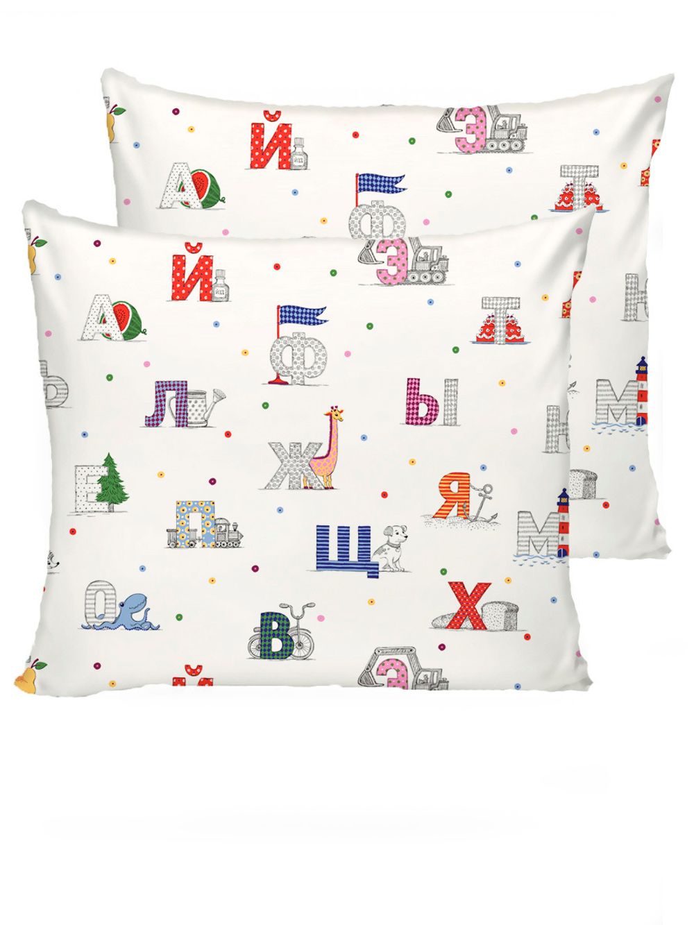 Комплект наволочек 2шт Сказка "Азбука" 70х70 см