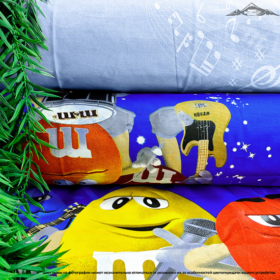 Поплин &quot;Шоколадные музыканты&quot; | ш.220 см | 115 г/м² | хлопок-100%