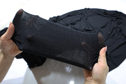 ЧЕРНЫЙ - Паутинка в рубчик (ОЗ85 Елена) (к2 две стрелы от кромки 45см и 15см)