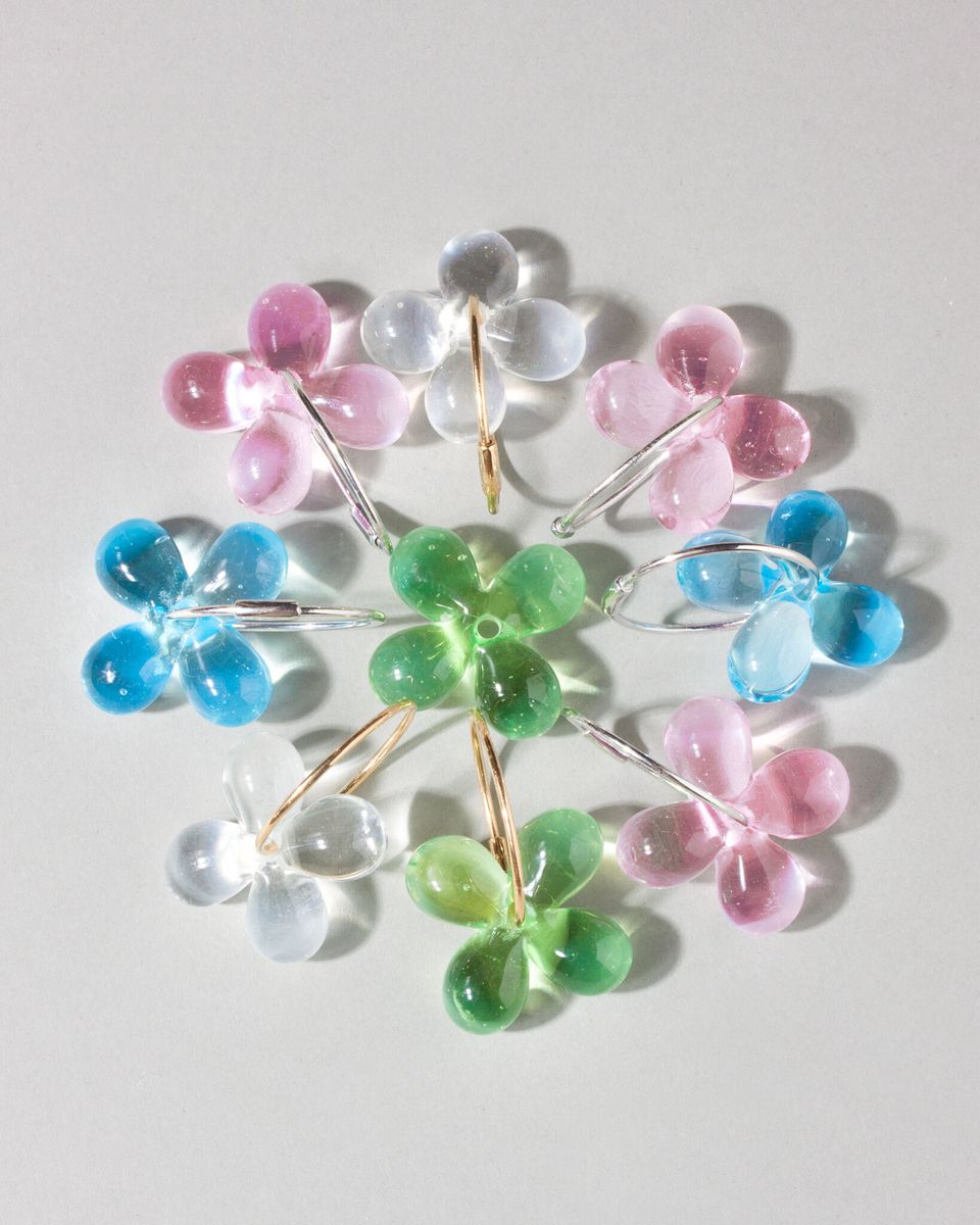 Hoop Glass Flower Clear