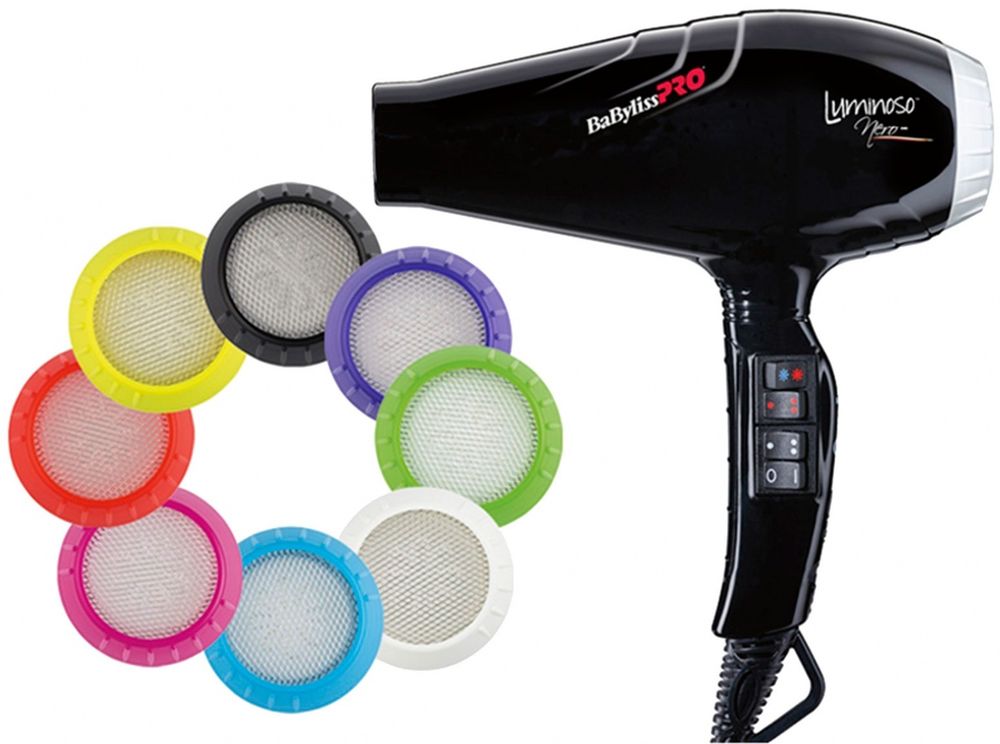Профессиональный фен BaByliss PRO Luminoso+ Nero ionic BAB6360IBE 2100w - 2