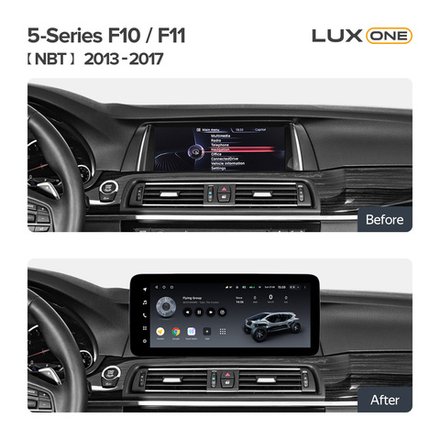 Магнитола BMW 5-серия F10 2012-2016 (NBT) - Teyes LUX ONE 360 монитор 12.3" 2K QLED на Android 10, 6/128Гб, CarPlay, 4G SIM-слот, 4 камеры в комплекте