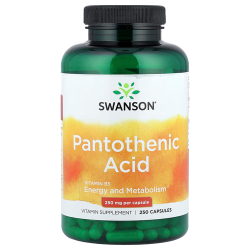 Swanson Vitamins, пантотеновая кислота, 250 мг, 250 капсул