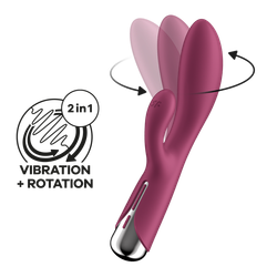 Вибратор кролик Satisfyer Spinning Rabbit 1, красный