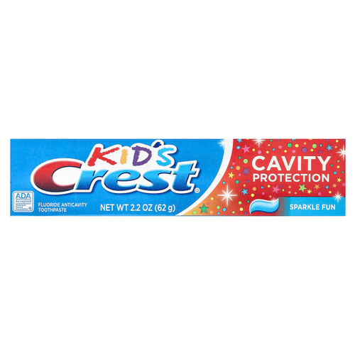 Crest, Kids, защита кариеса, фторсодержащая зубная паста от кариеса, Sparkle Fun, 62 г (2,2 унции)