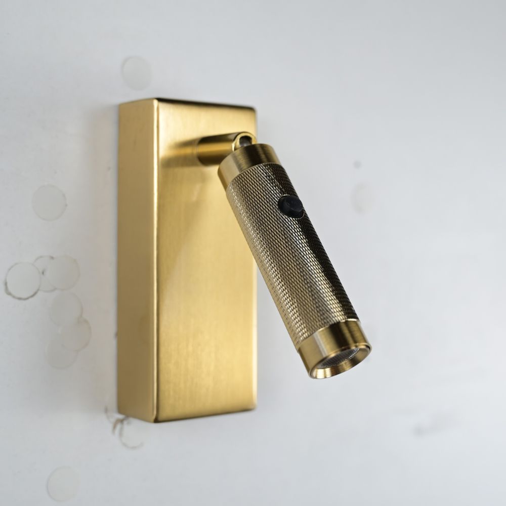 Бра Chelsom Wall Led Knurl Brass By Imperiumloft